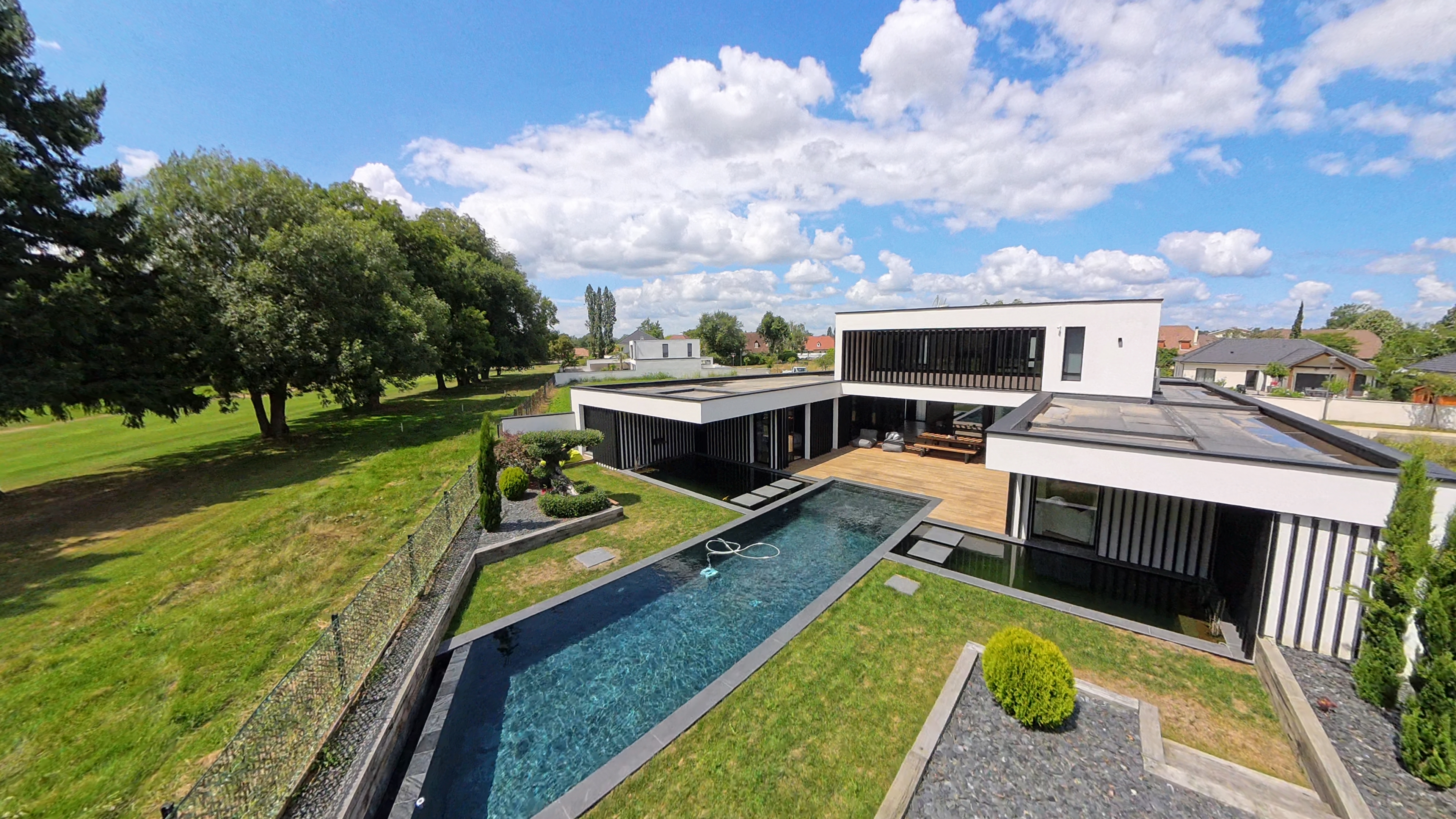 Vue aerienne golf Pays Basque